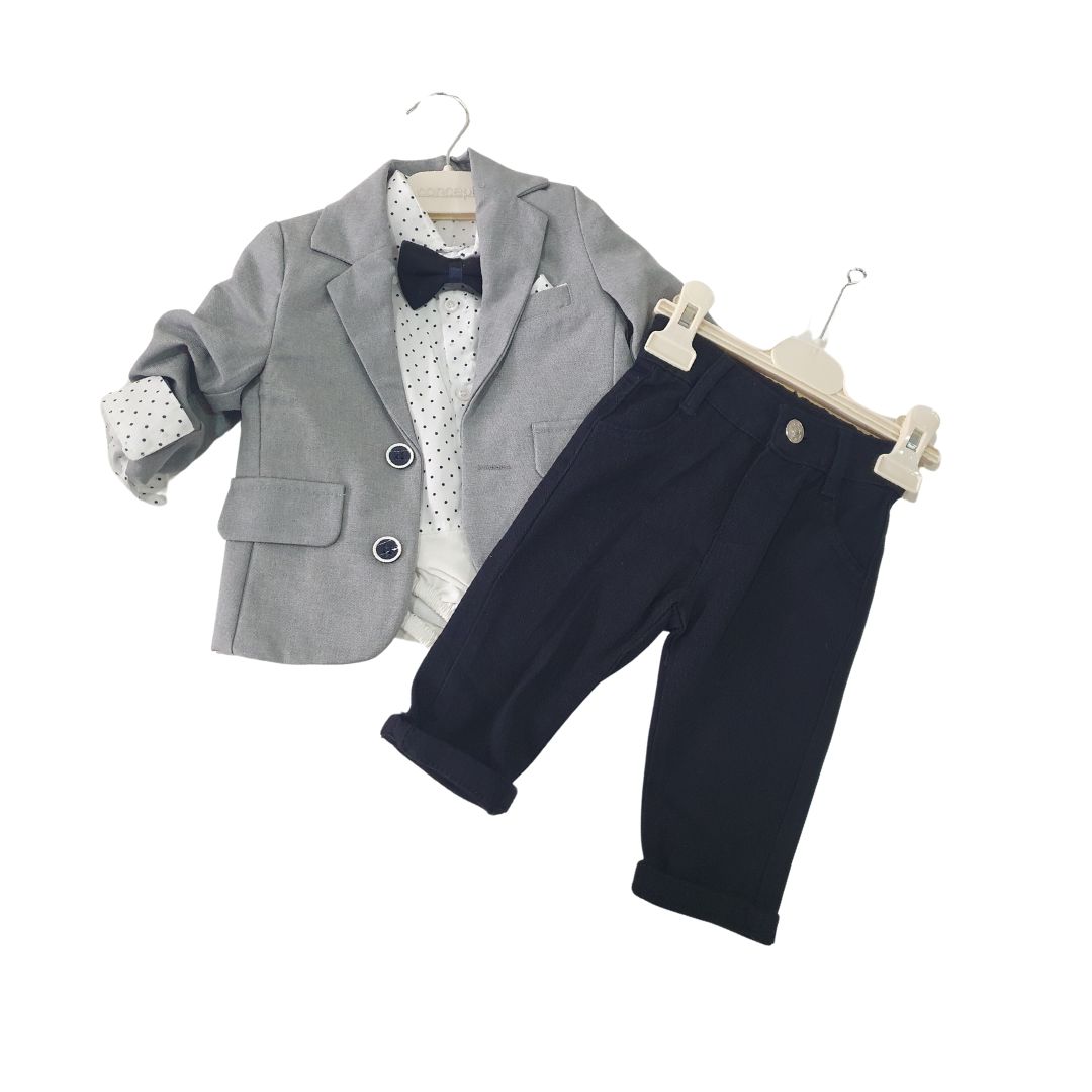 CONCEPT odijelo sivo-plava