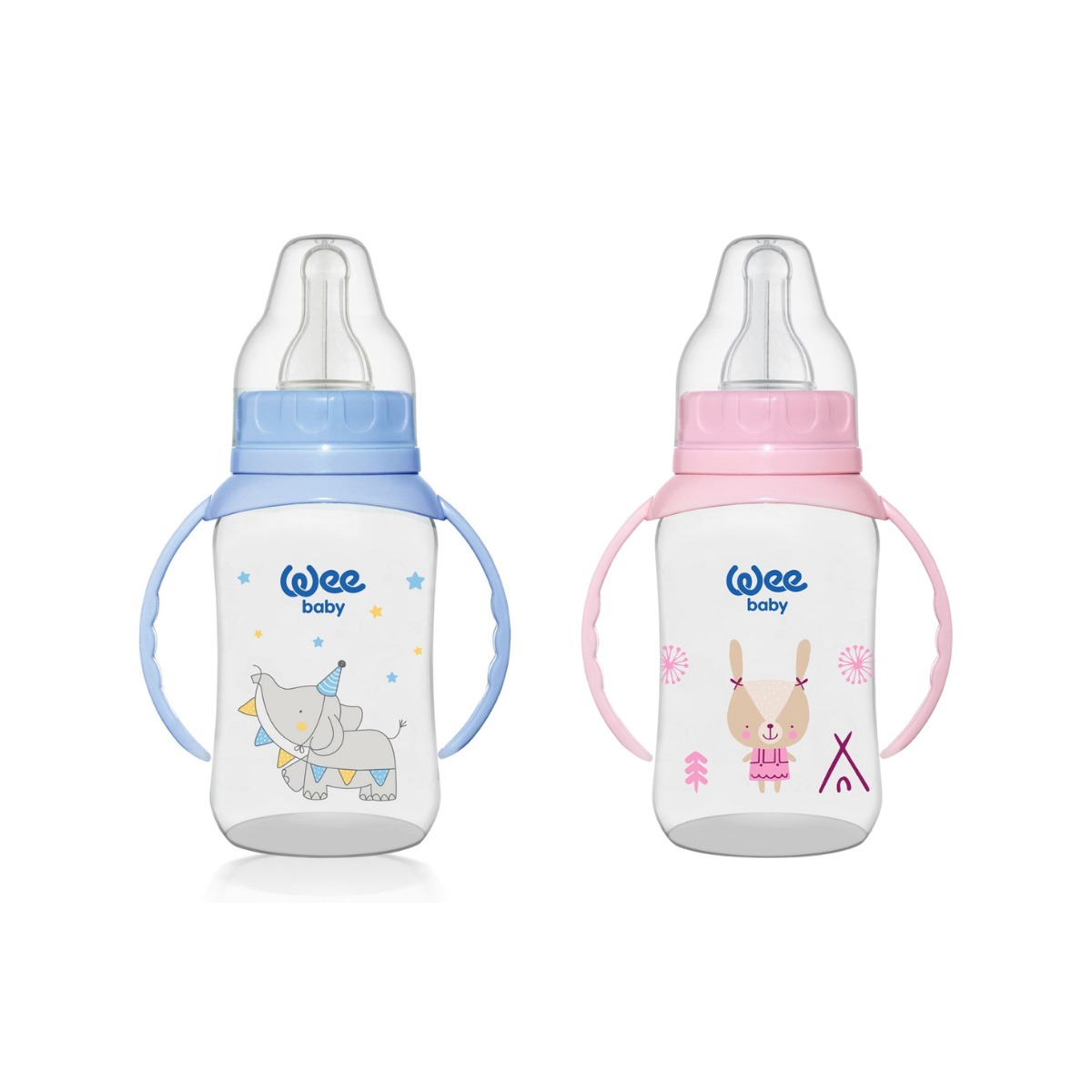 Wee Baby bočica za hranjenje s ručkama 150ml