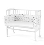 WALDIN 2u1 krevet uz roditeljski krevet sa madracem i ogradicom