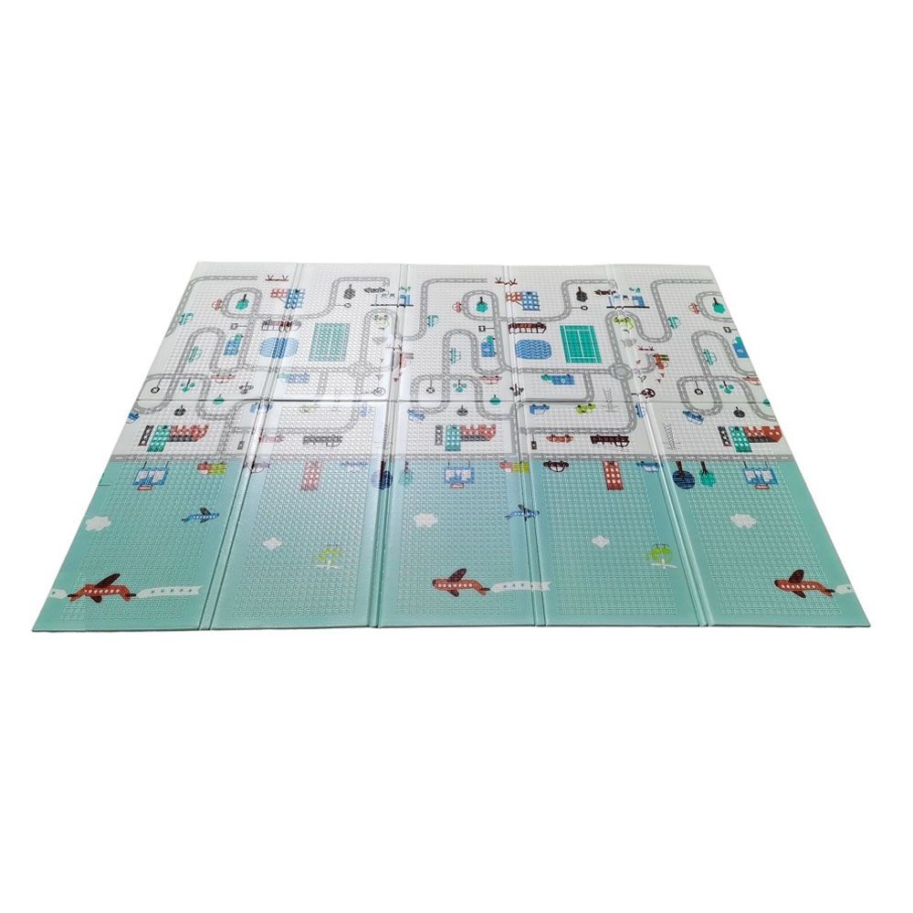 PETITE&MARS Dvostrana podloga za igru Campy, Elephant City 197x147 cm